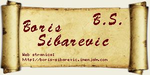 Boris Šibarević vizit kartica